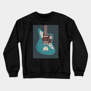 Ocean Turquoise Jag Guitar Crewneck Sweatshirt